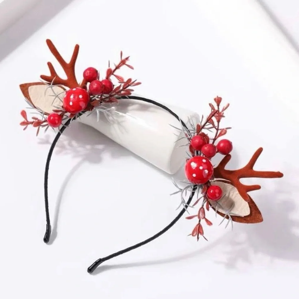 Christmas Antler Headband, Christmas Headband, Antler Headpiece, Holiday Antlers